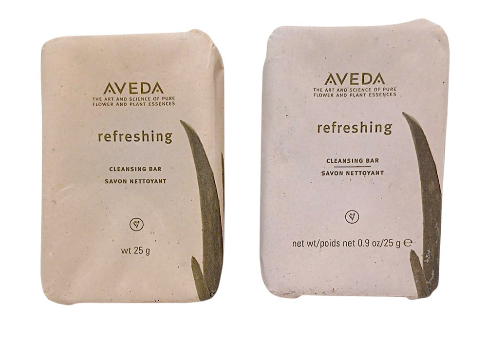 AVEDA 2 Soap Bars Refreshing Cleansing .9 oz 25g Lot of 2 Travel Guest Spa Luxe
